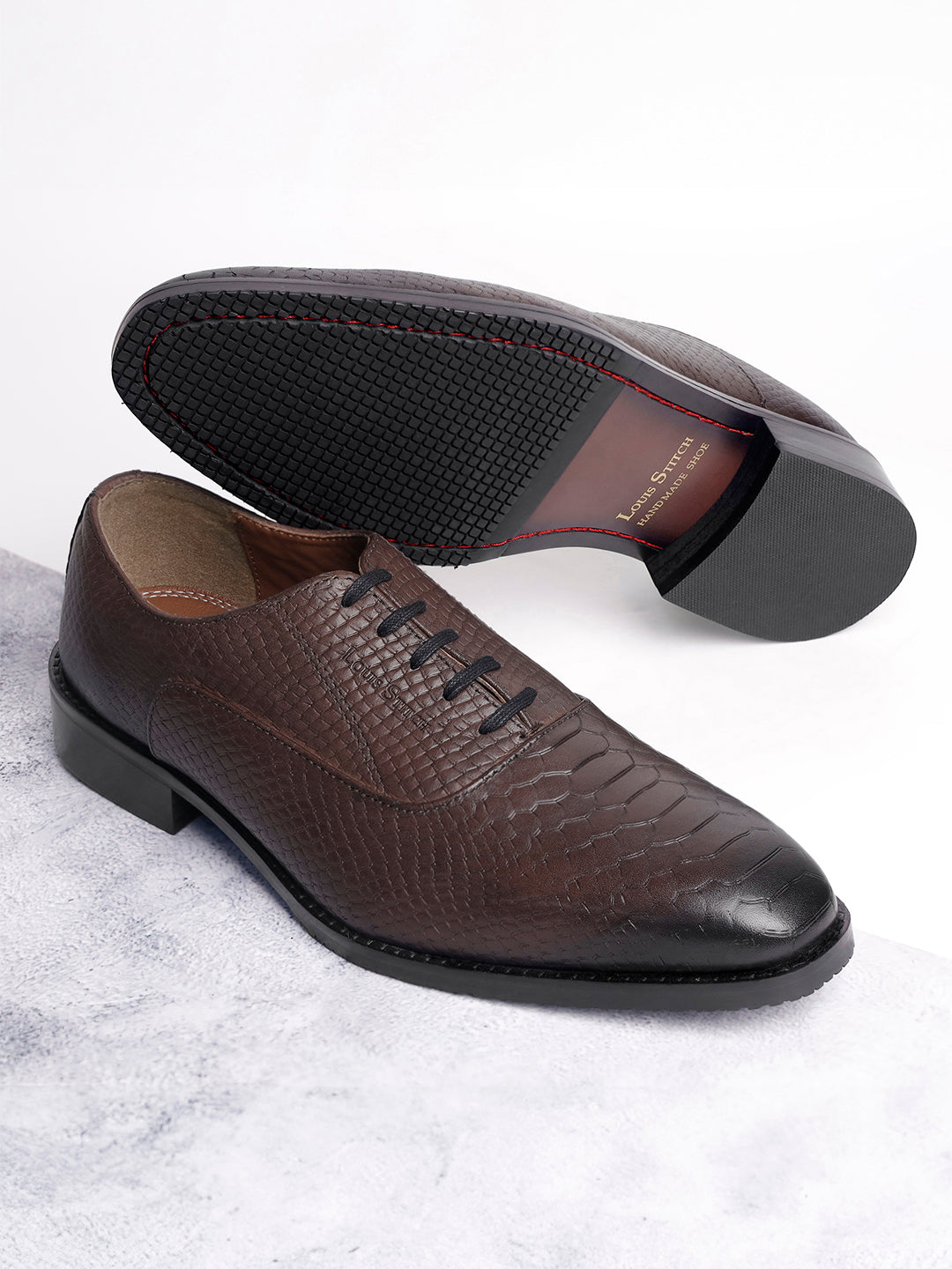 Brunette Brown Derby Style Comfortable Laceups for Men