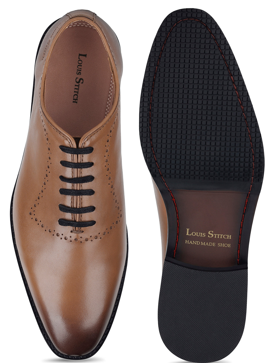 Tan Derby Style Comfortable Laceups for Men