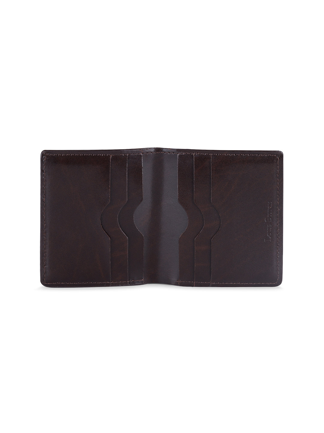 Spanish Leather Slim Two Fold Wallet for Men RFID Protected Brown