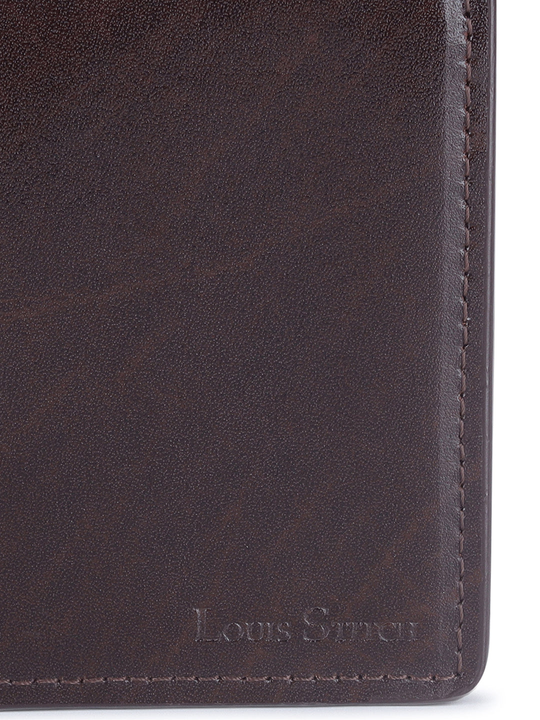 Spanish Leather Slim Two Fold Wallet for Men RFID Protected Brown