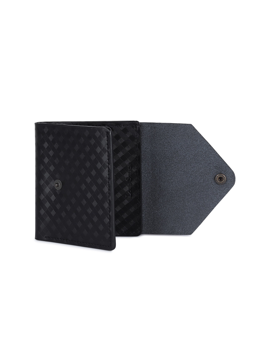 Men's Black Spanish Leather Bifold Wallet with RFID Protection