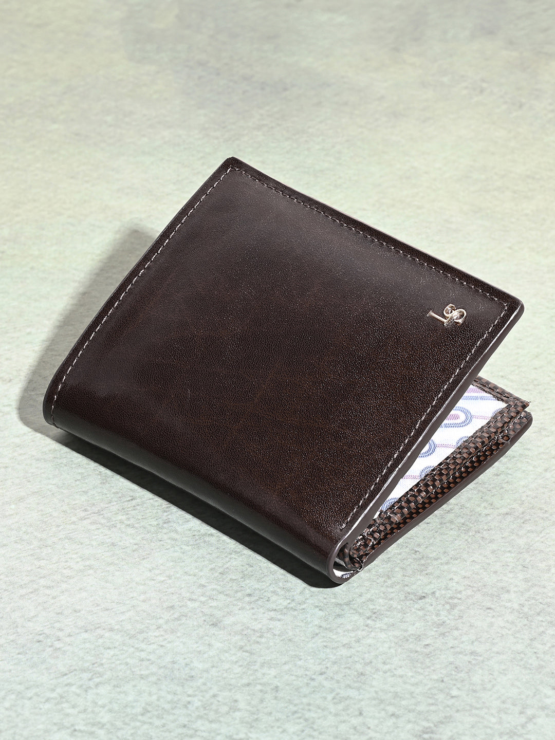 Spanish Leather Men's Brown Bifold Wallet with RFID Protection