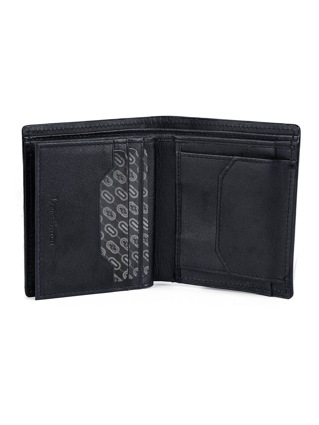 Spanish Leather Men's Black Bifold Wallet with RFID Protection