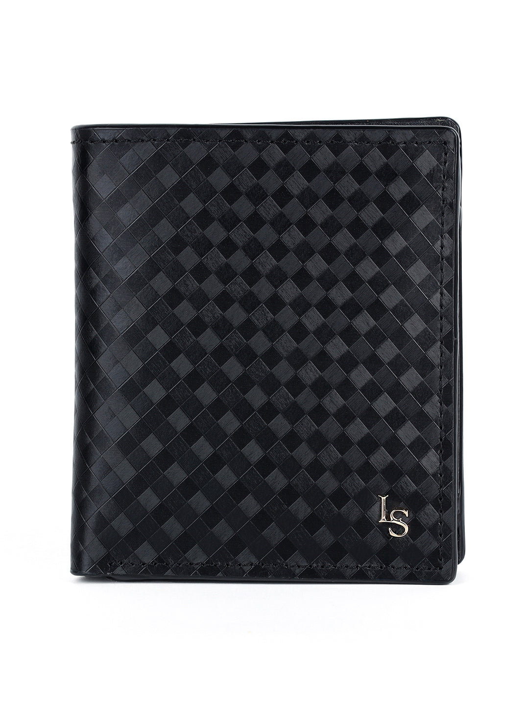 Spanish Leather Men's Black Bifold Wallet with RFID Protection