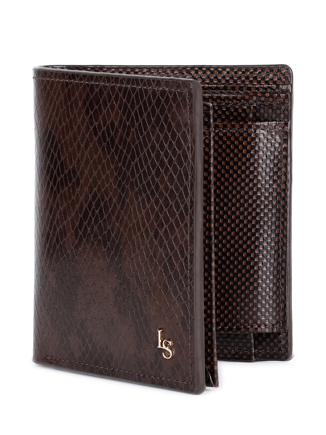 Spanish Leather Men's Brown Bifold Wallet with RFID Protection