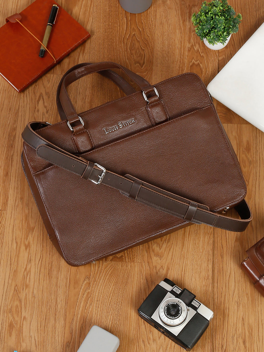 Buy Professionally Handcrafted Premium Leather Laptop Bag Louis Stitch