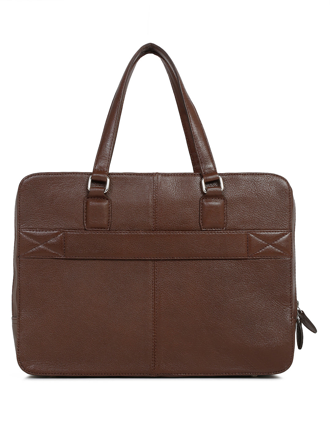 Men's Brown Italian Leather Laptop Bag Multifunctional Executive Briefcase with Shoulder Strap