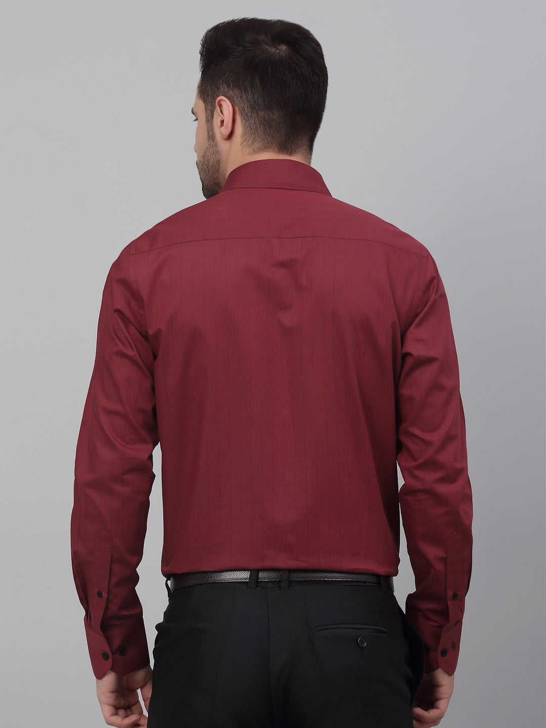 Formal Shirt For Men Luxury Soft Cotton Stylish German Collar Cuffs and Threads Regular Fit Perfectly Handfinished (Carmine Red) (BS115)