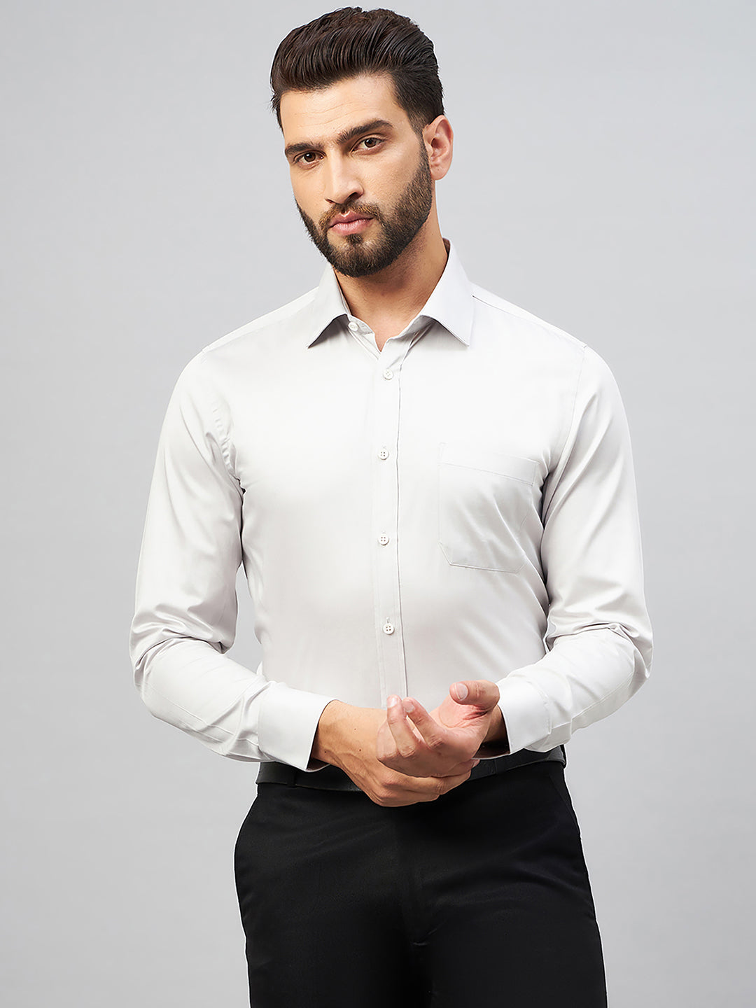 Regular Fit Formal Shirts For Men Perfectly Handfinished Collar & Cuffs