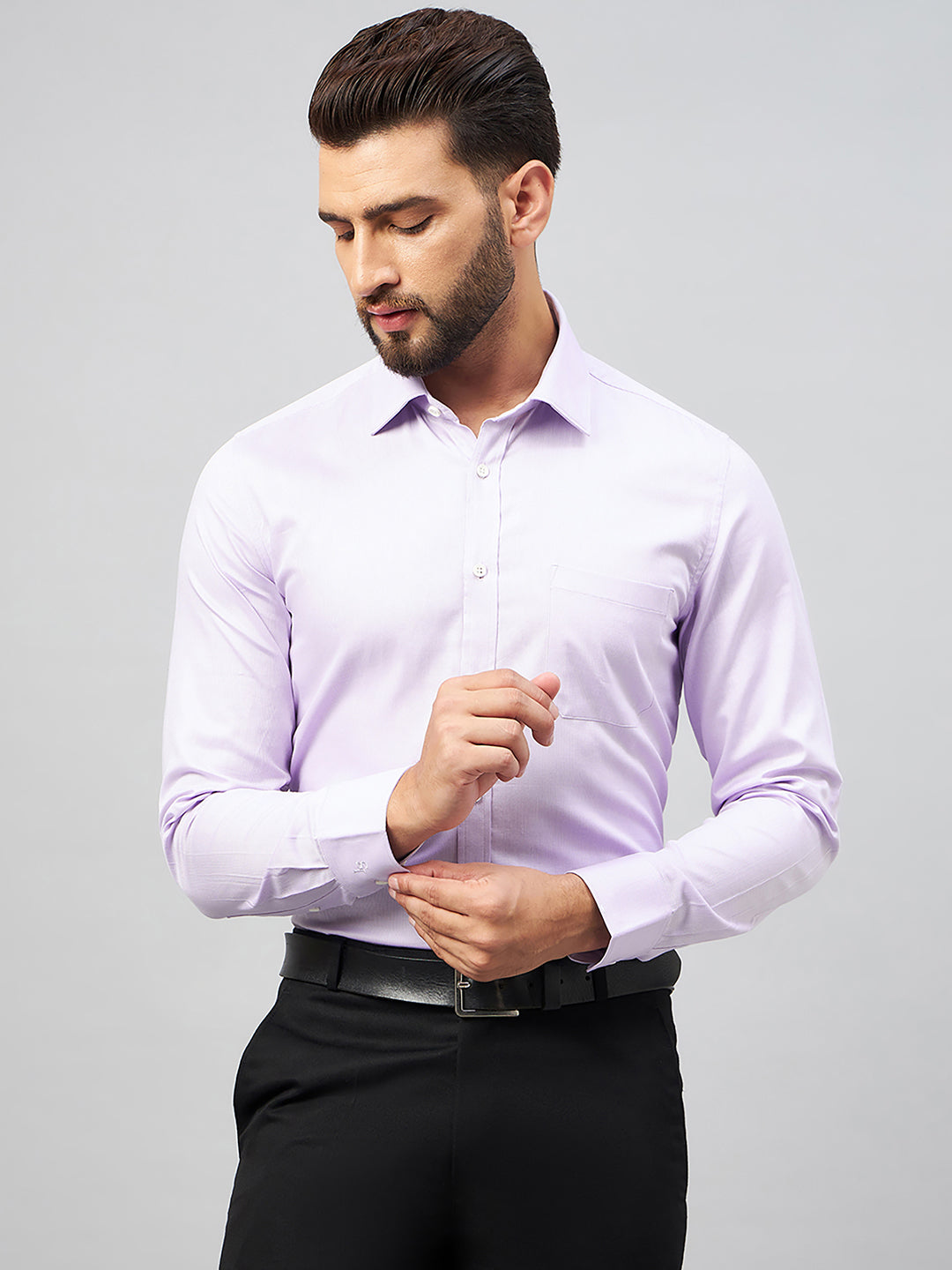 Regular Fit Formal Shirts For Men Perfectly Handfinished Collar & Cuffs