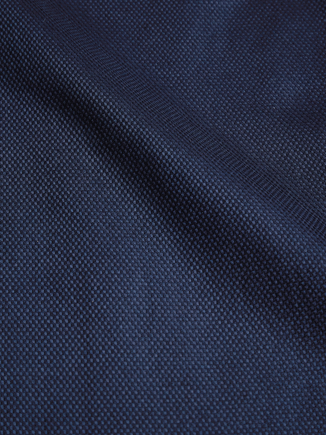 Regular Fit Formal Textured Navy Blue Shirt For Men