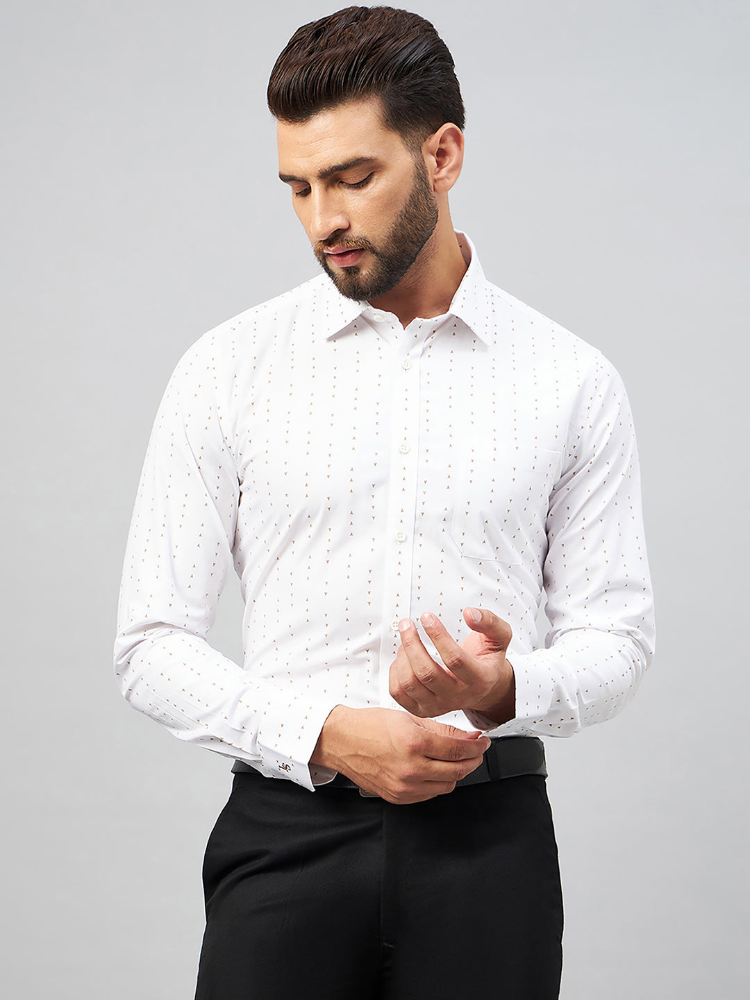 Regular Fit Formal Shirts For Men Perfectly Handfinished Collar & Cuffs