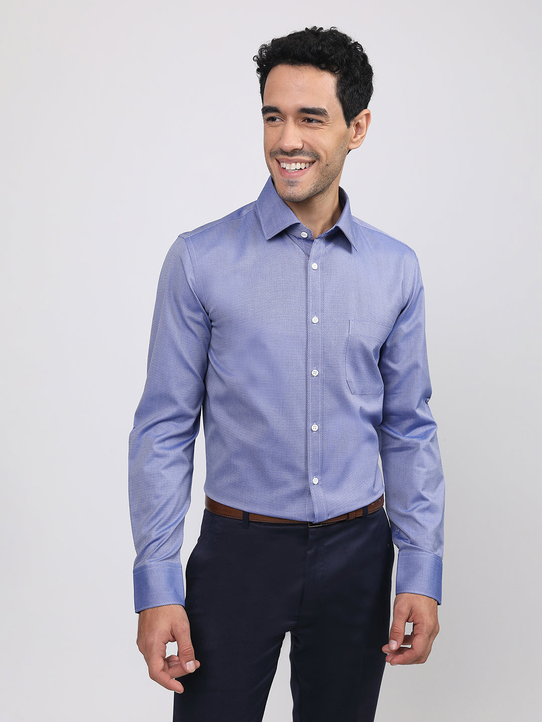 Regular Fit Formal Shirts For Men Perfectly Handfinished Collar & Cuffs