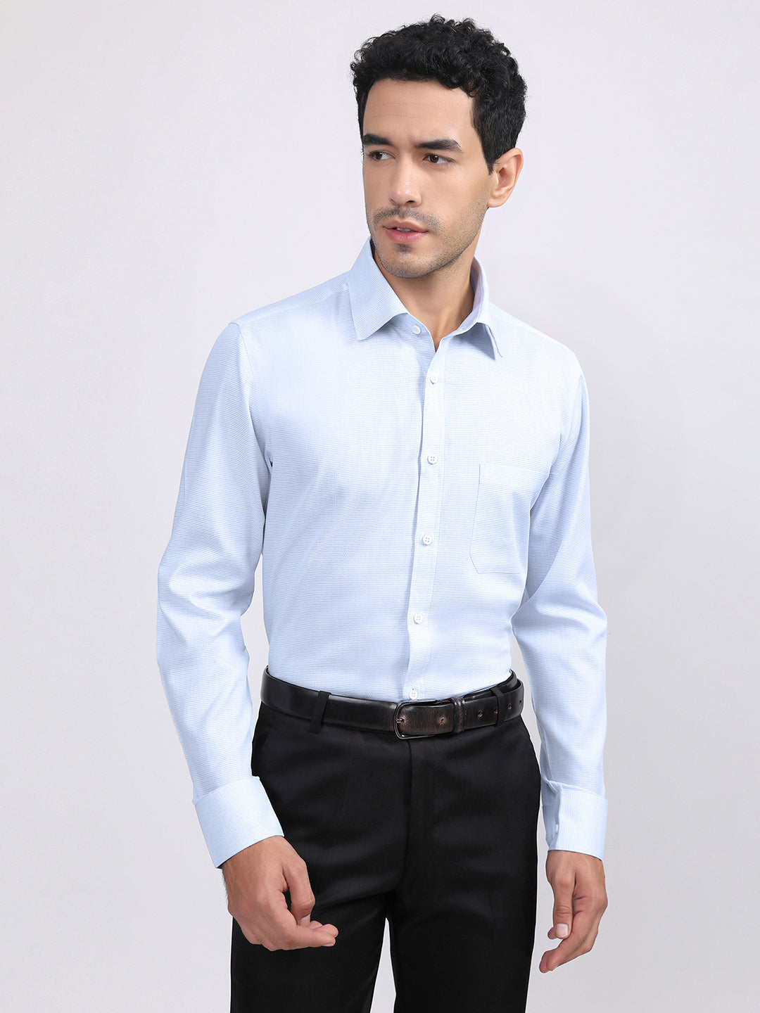 Regular Fit Formal Shirts For Men Perfectly Handfinished Collar & Cuffs