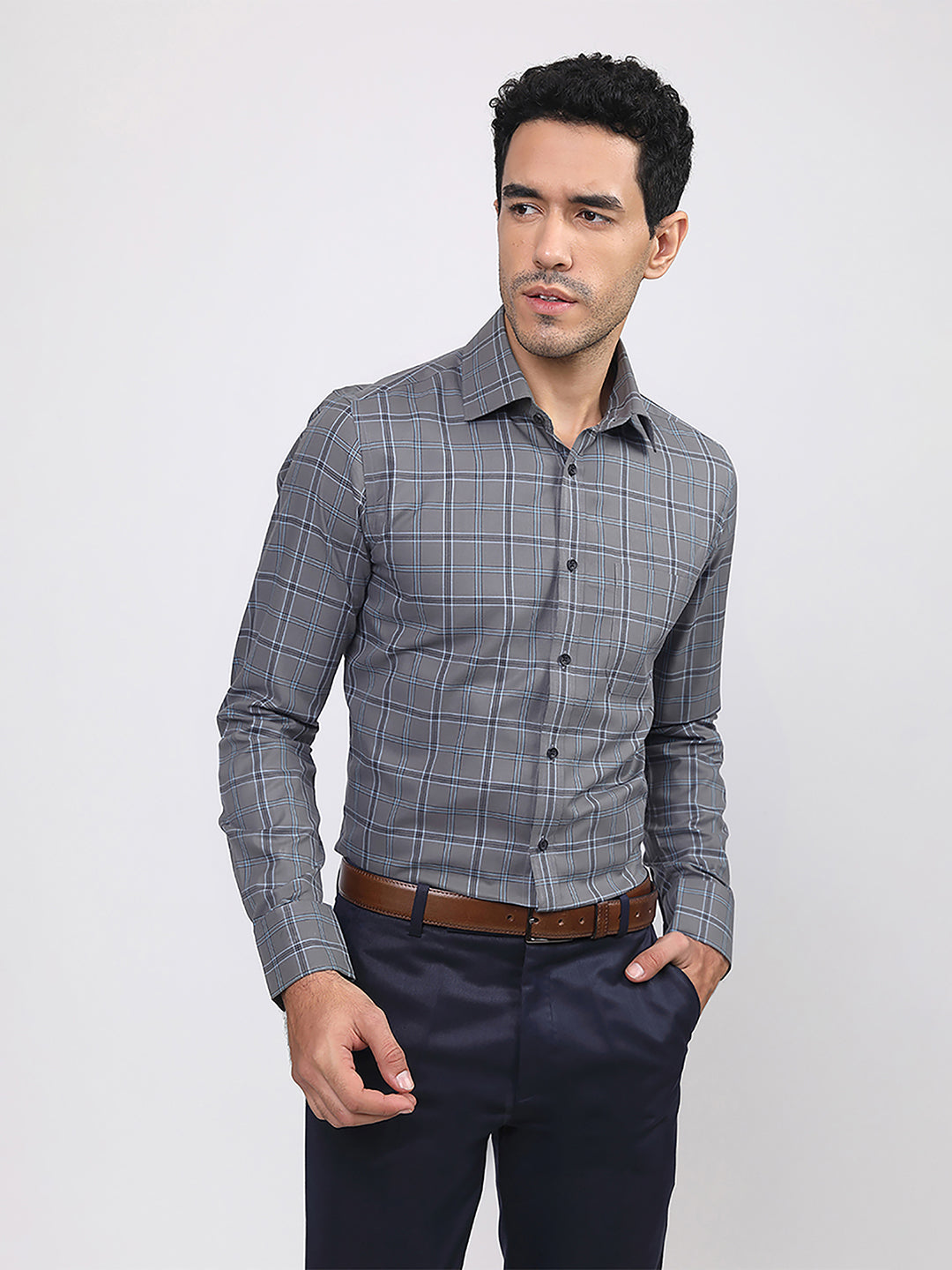 Regular Fit Formal Shirts For Men Perfectly Handfinished Collar & Cuffs