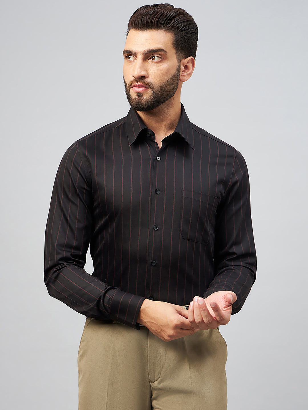 Regular Fit Formal Shirts For Men Perfectly Handfinished Collar & Cuffs