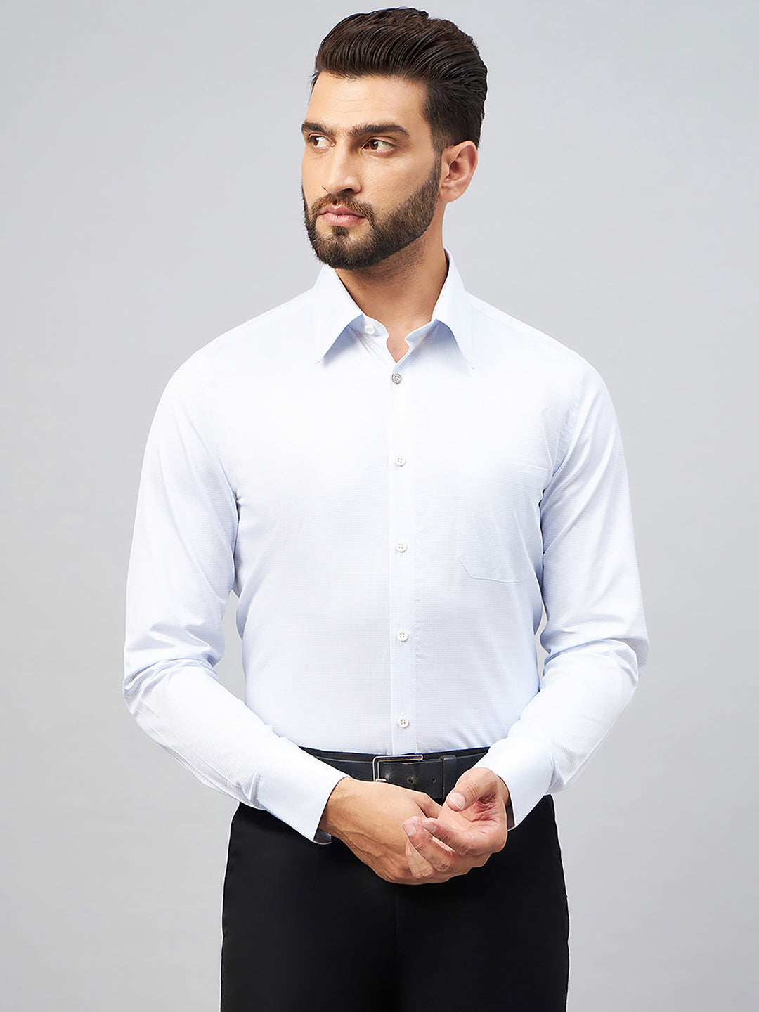 Regular Fit Formal Shirts For Men Perfectly Handfinished Collar & Cuffs