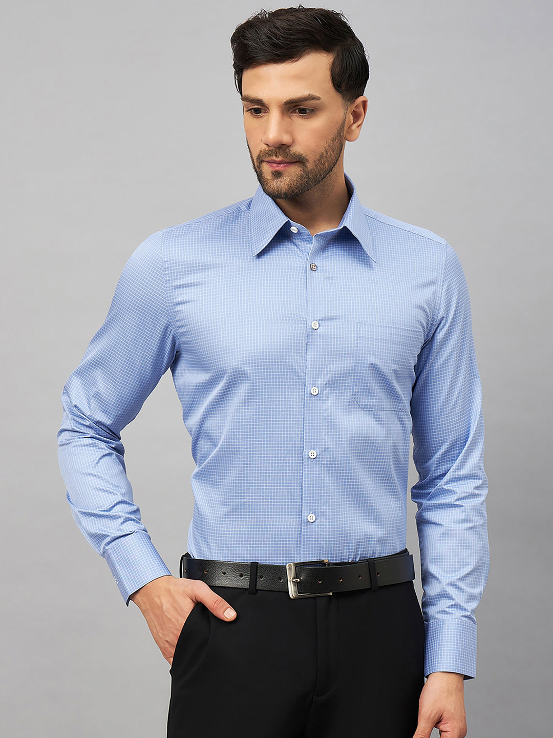 Regular Fit Formal Shirts For Men Perfectly Handfinished Collar & Cuffs