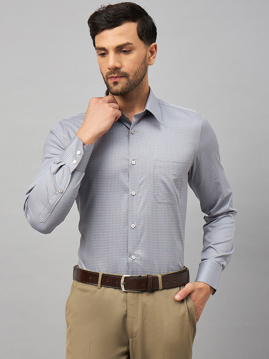 Regular Fit Formal Shirts For Men Perfectly Handfinished Collar & Cuffs