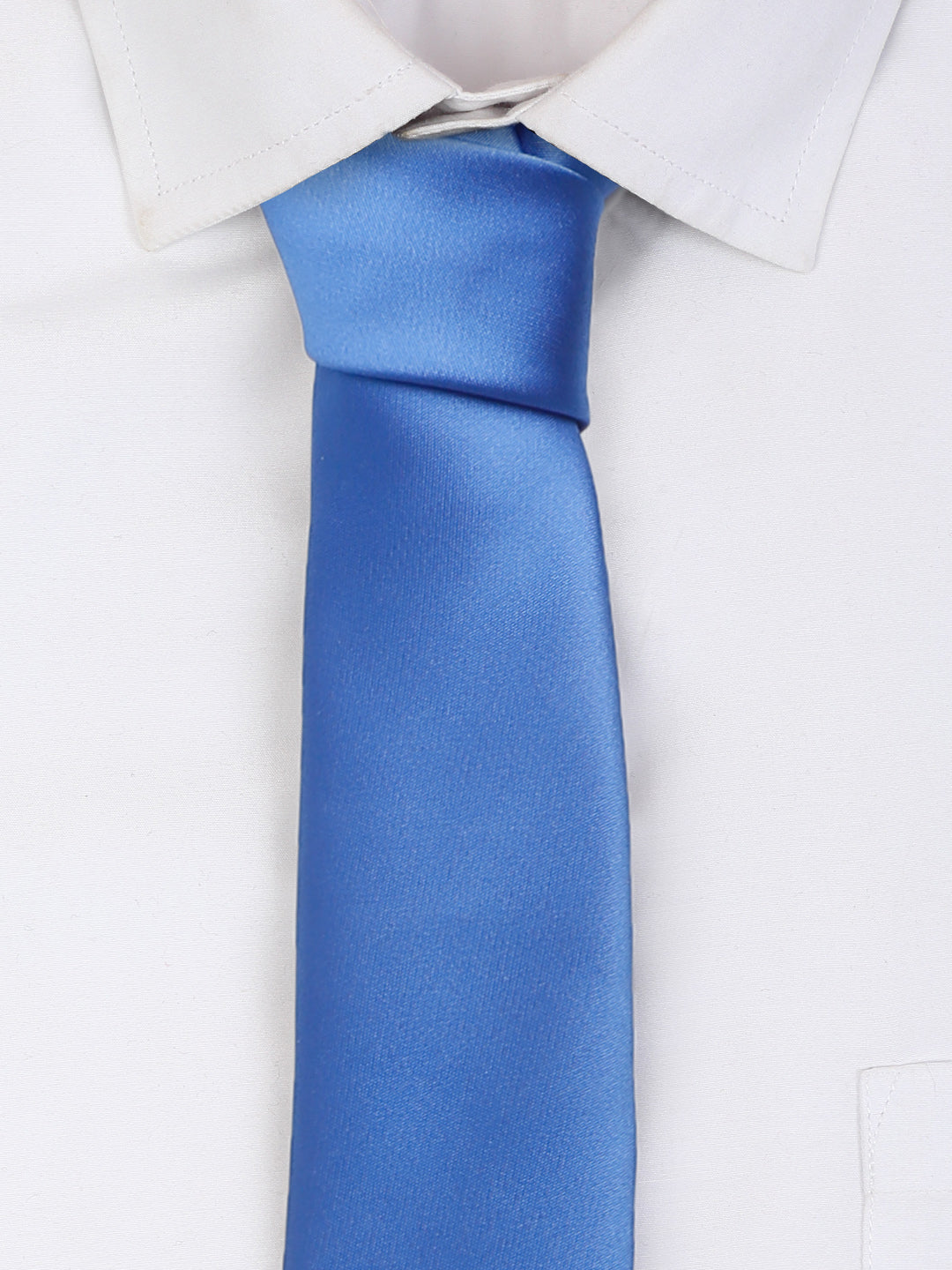 Blue Luxury Italian Silk Necktie Set With Pocket Square Cufflinks Brooch Gold Tie pin