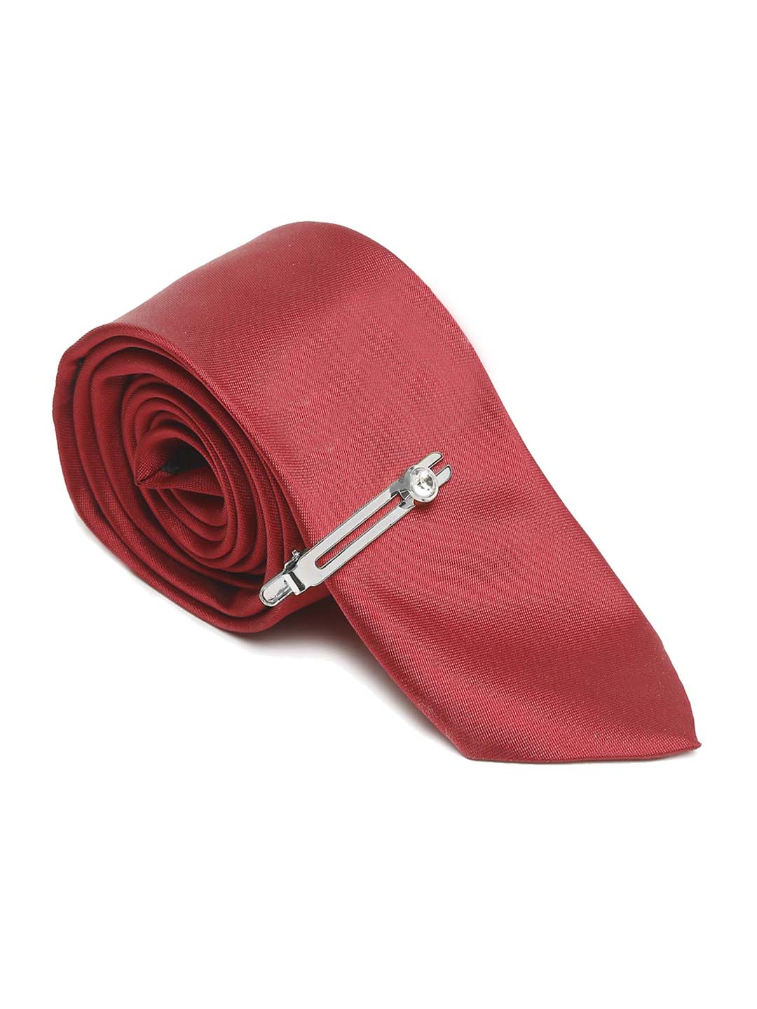 Clear Luxury Italian Silk Necktie Set With Pocket Square Cufflinks Brooch Chrome Tie pin