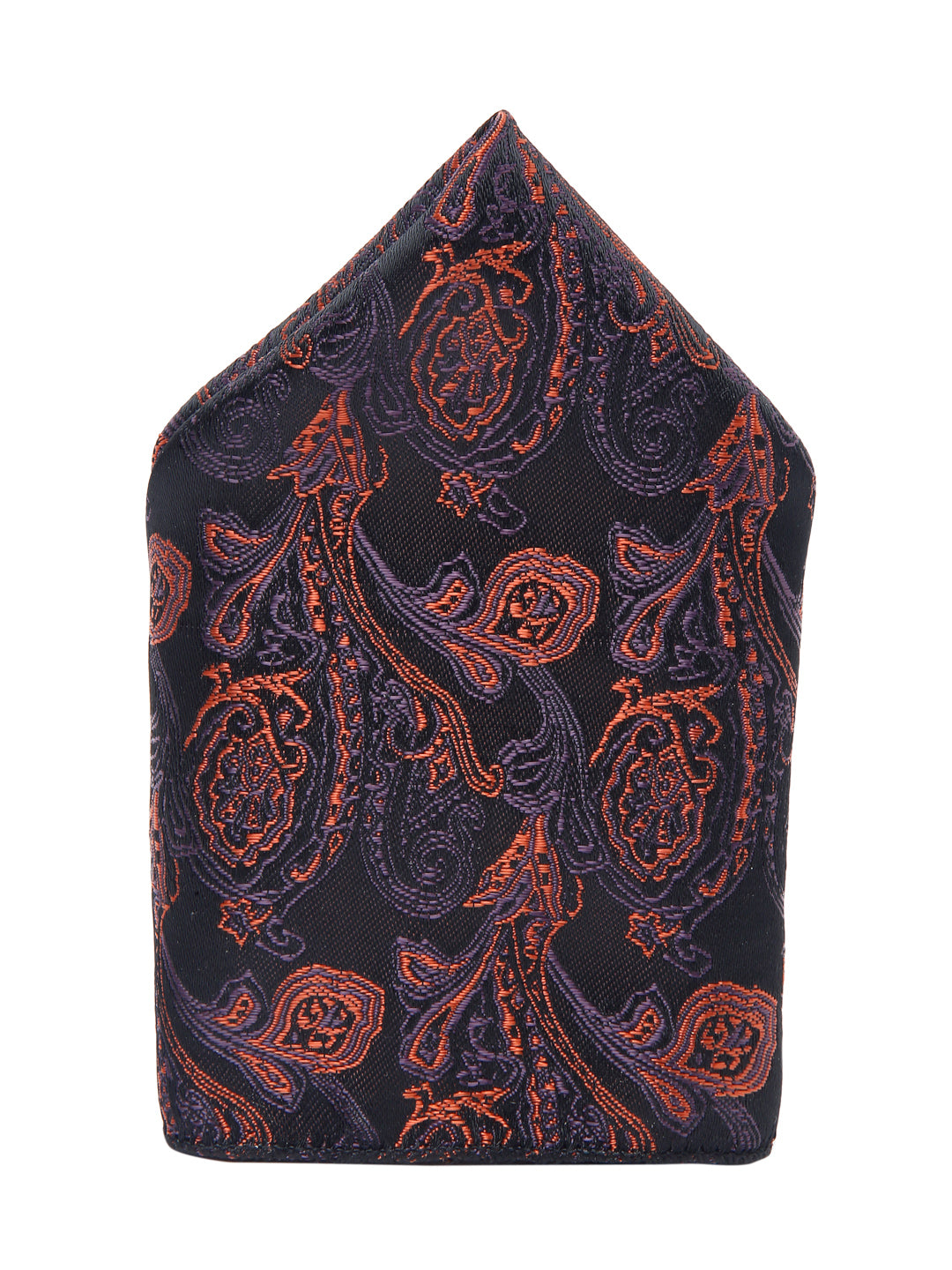 Flowral Brown Luxury Italian Silk Necktie Set With Pocket Square Cufflinks Brooch Chrome Tie pin