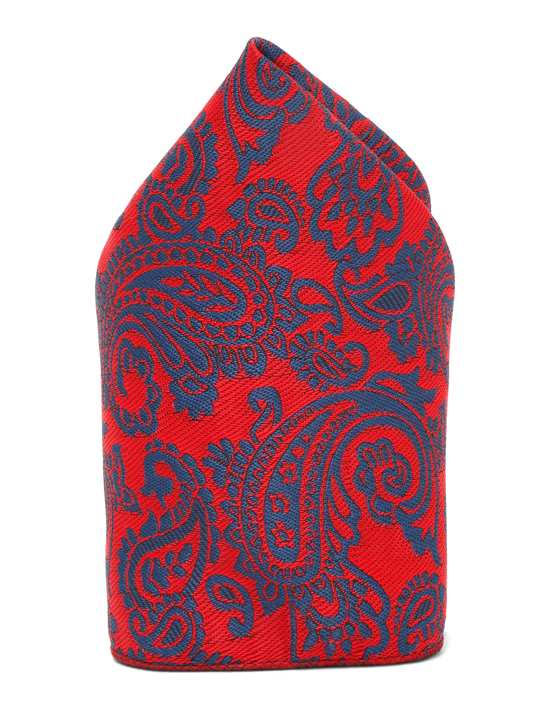 Candy Red Luxury Italian Silk Necktie Set With Pocket Square Chrome Tie pin