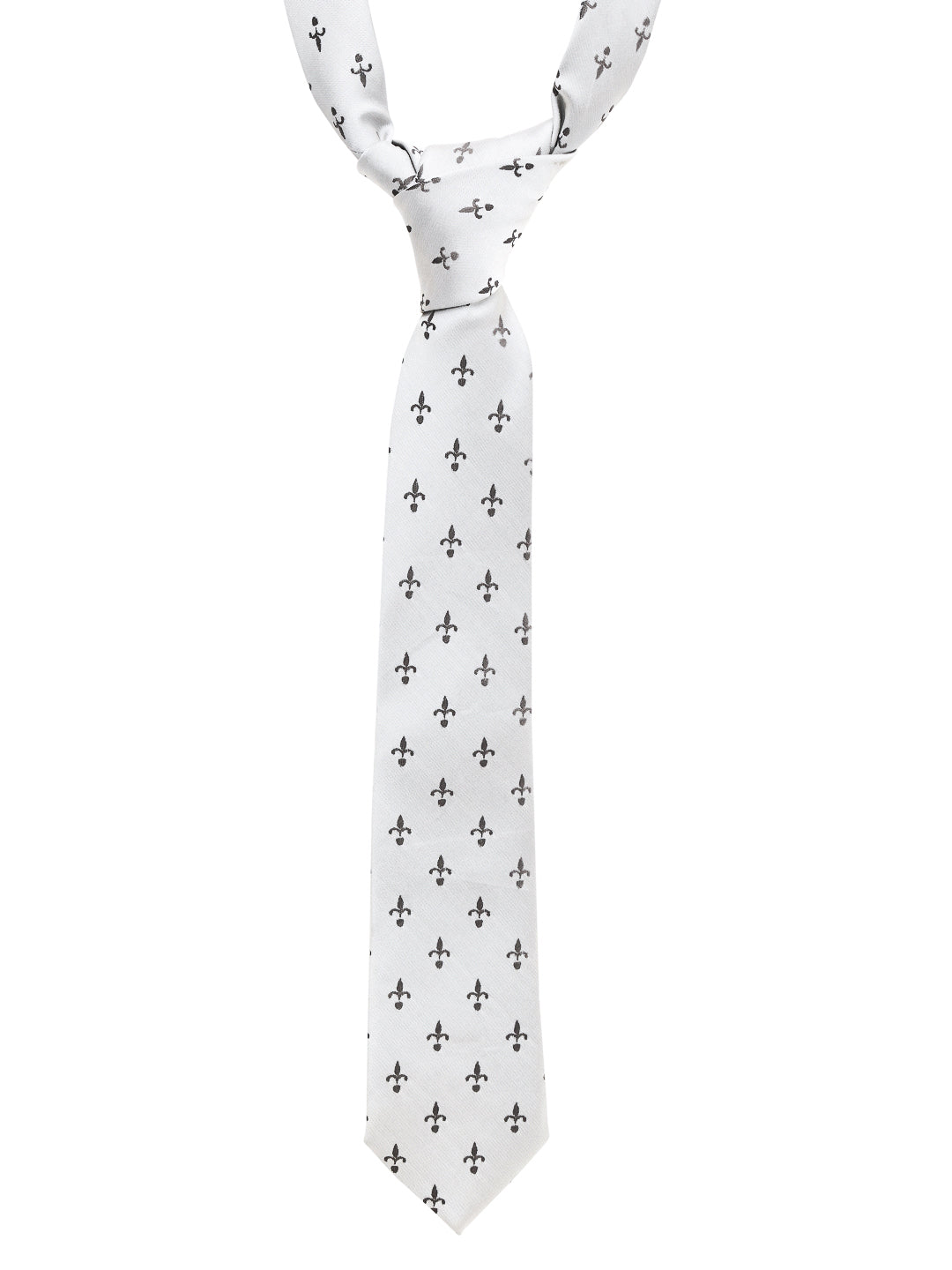 Arrow Grey Luxury Italian Silk Necktie Set With Pocket Square Chrome Tie pin