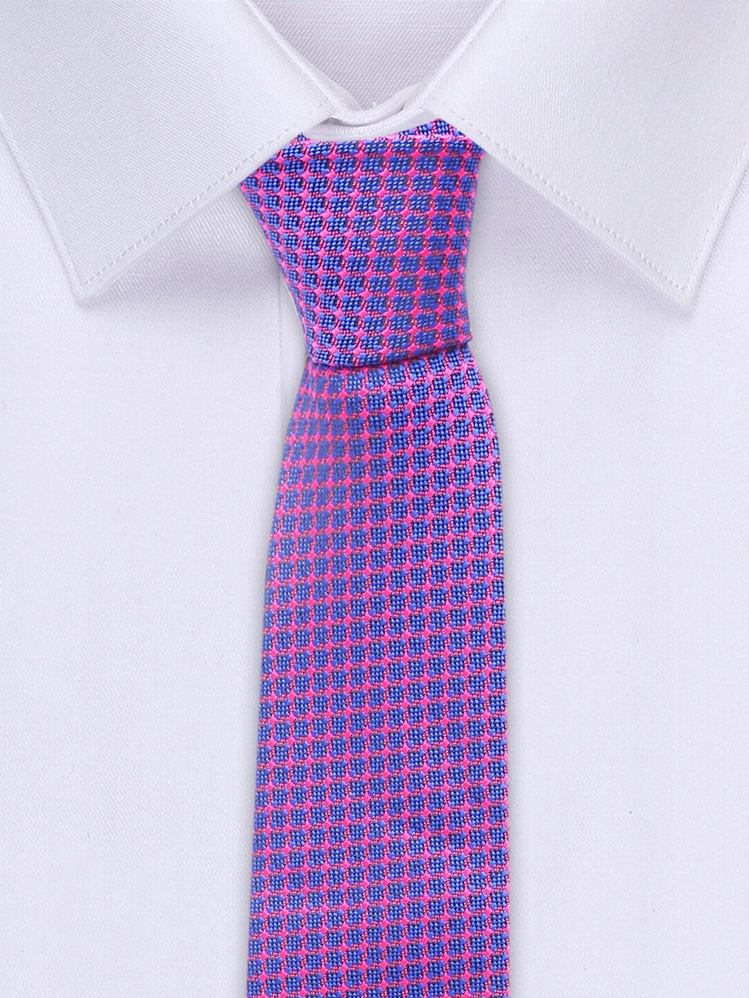 Violet Luxury Italian Silk Necktie Set With Pocket Square Chrome Tie pin