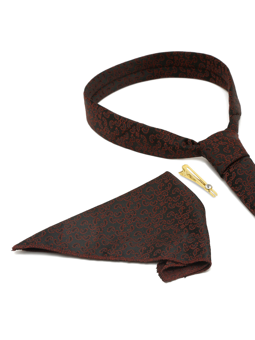 Admiral Black Luxury Italian Silk Necktie Set