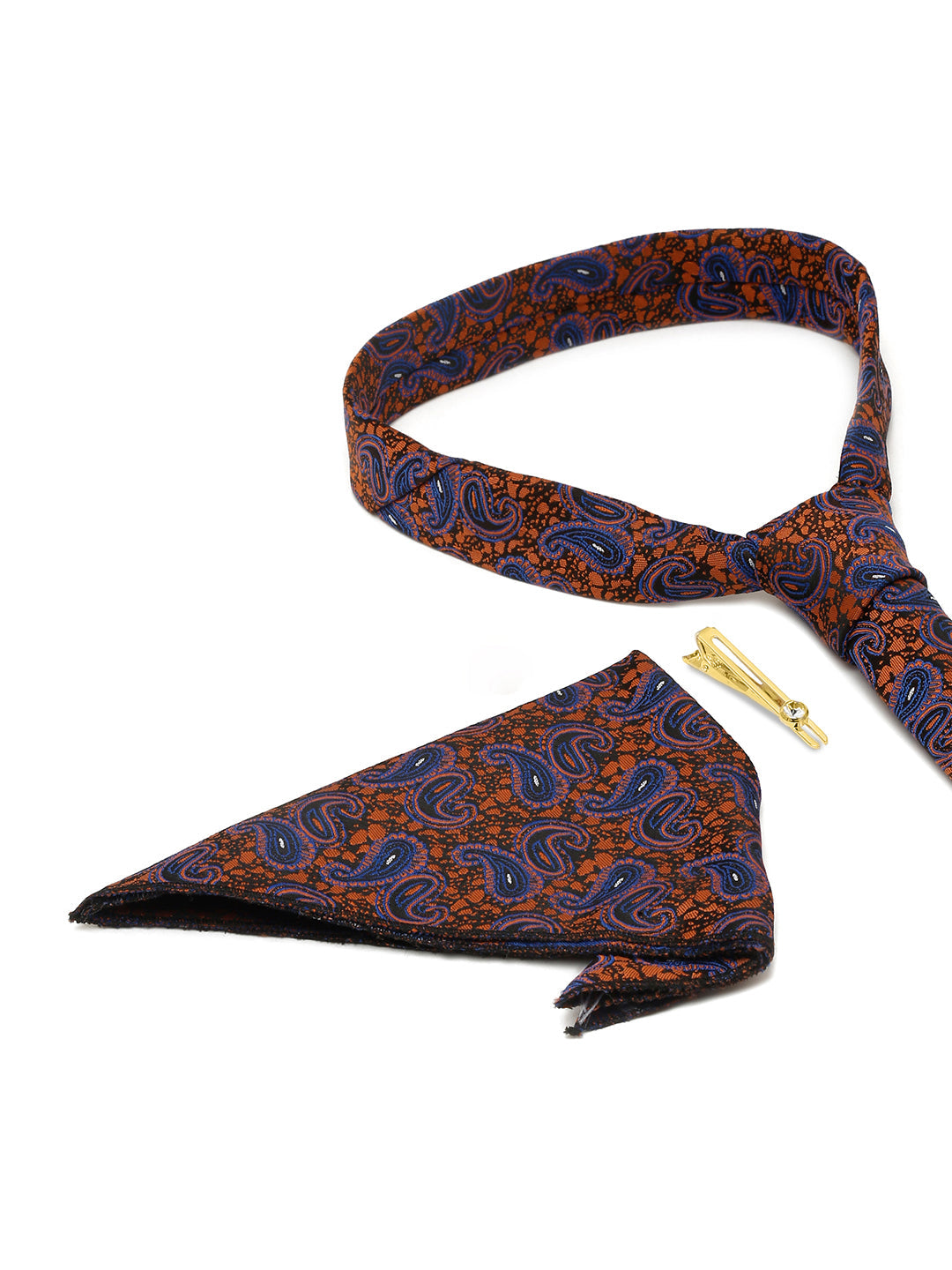 Admiral Brown Luxury Italian Silk Necktie Set