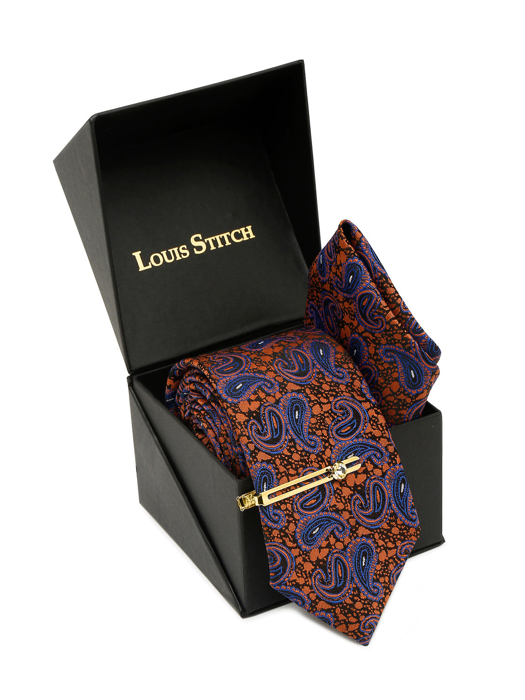 Admiral Brown Luxury Italian Silk Necktie Set