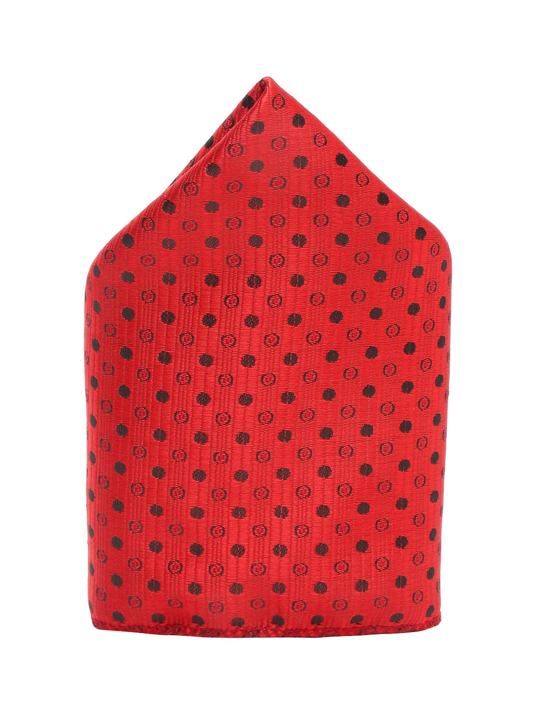 Indian Red Luxury Italian Silk Necktie Set With Pocket Square Gold Tie pin