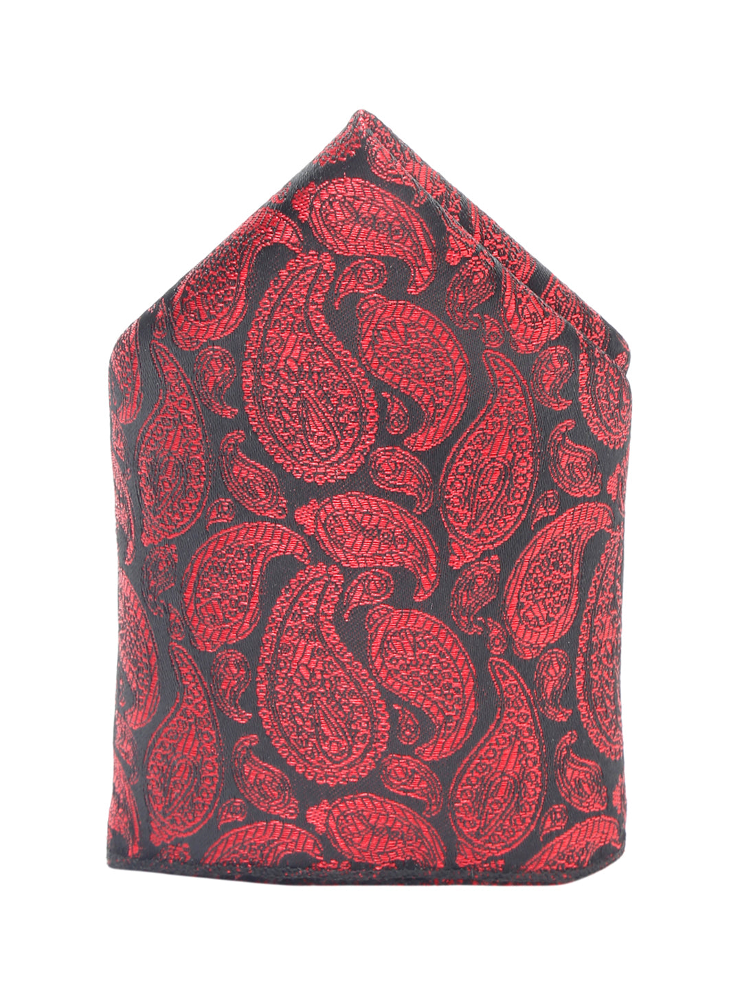 Wine Red Luxury Italian Silk Necktie Set With Pocket Square Gold Tie pin