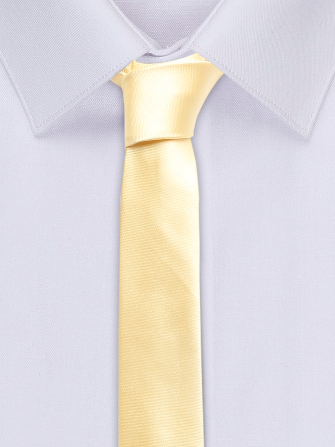 Tropic Yellow Luxury Italian Silk Necktie Set With Pocket Square Gold Tie pin