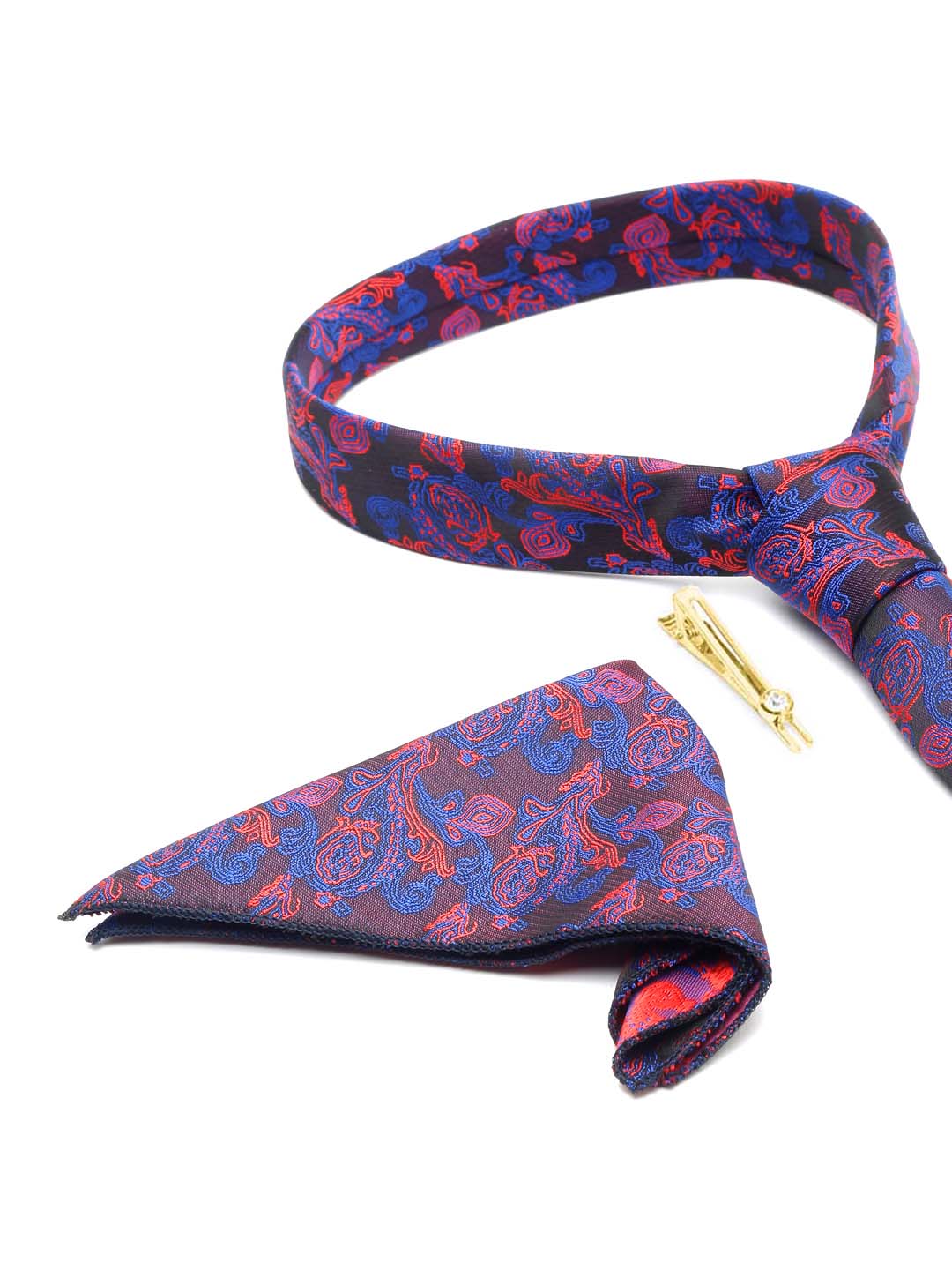 Lilac Purple Luxury Italian Silk Necktie Set With Pocket Square Gold Tie pin