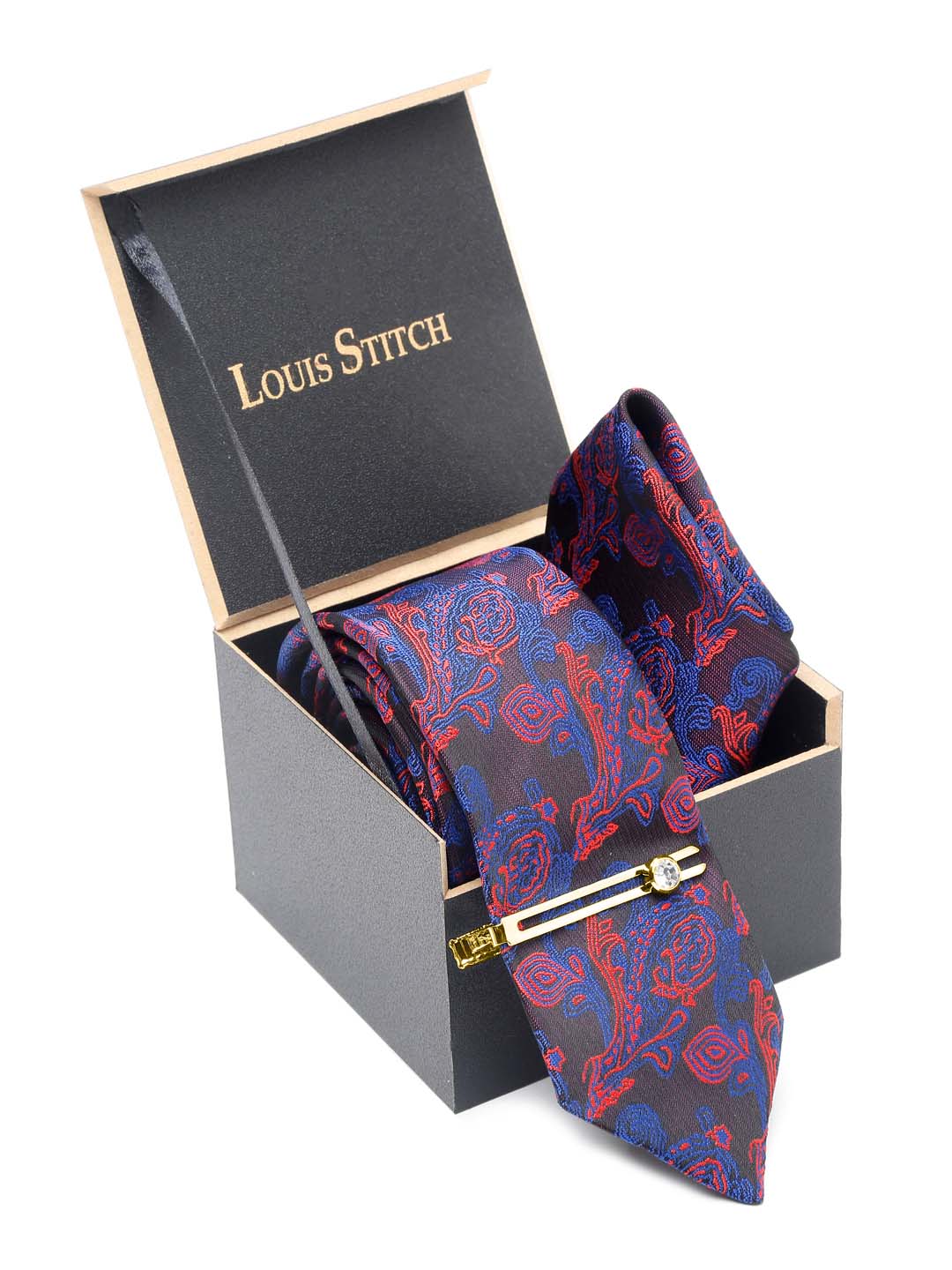 Lilac Purple Luxury Italian Silk Necktie Set With Pocket Square Gold Tie pin