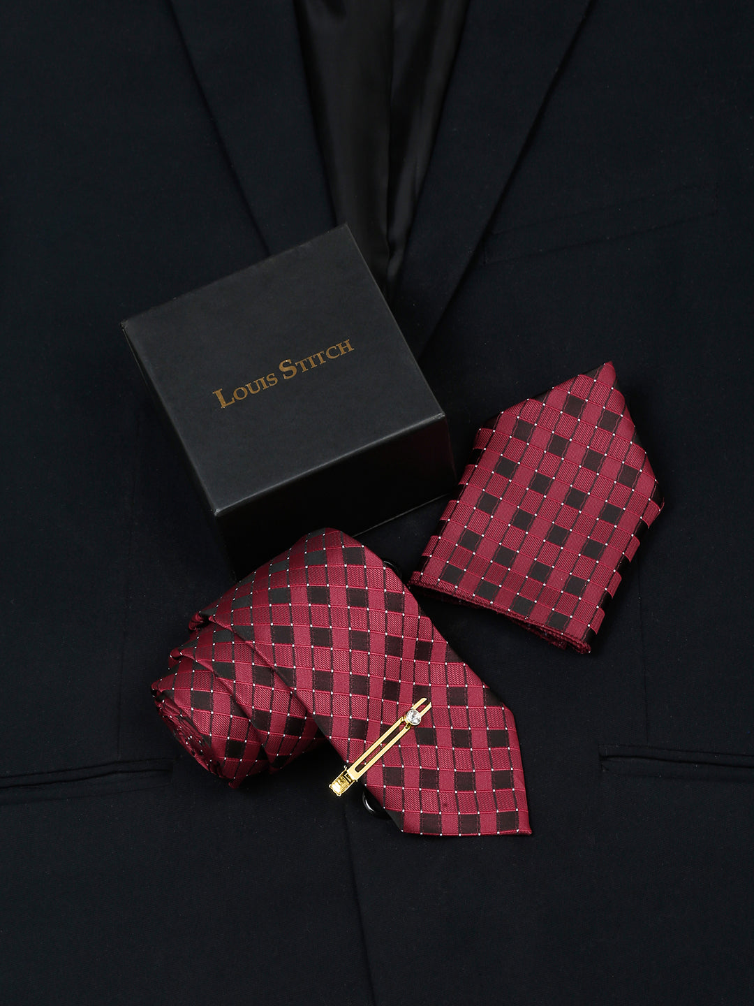 Admiral Rosewood Luxury Italian Silk Necktie Set