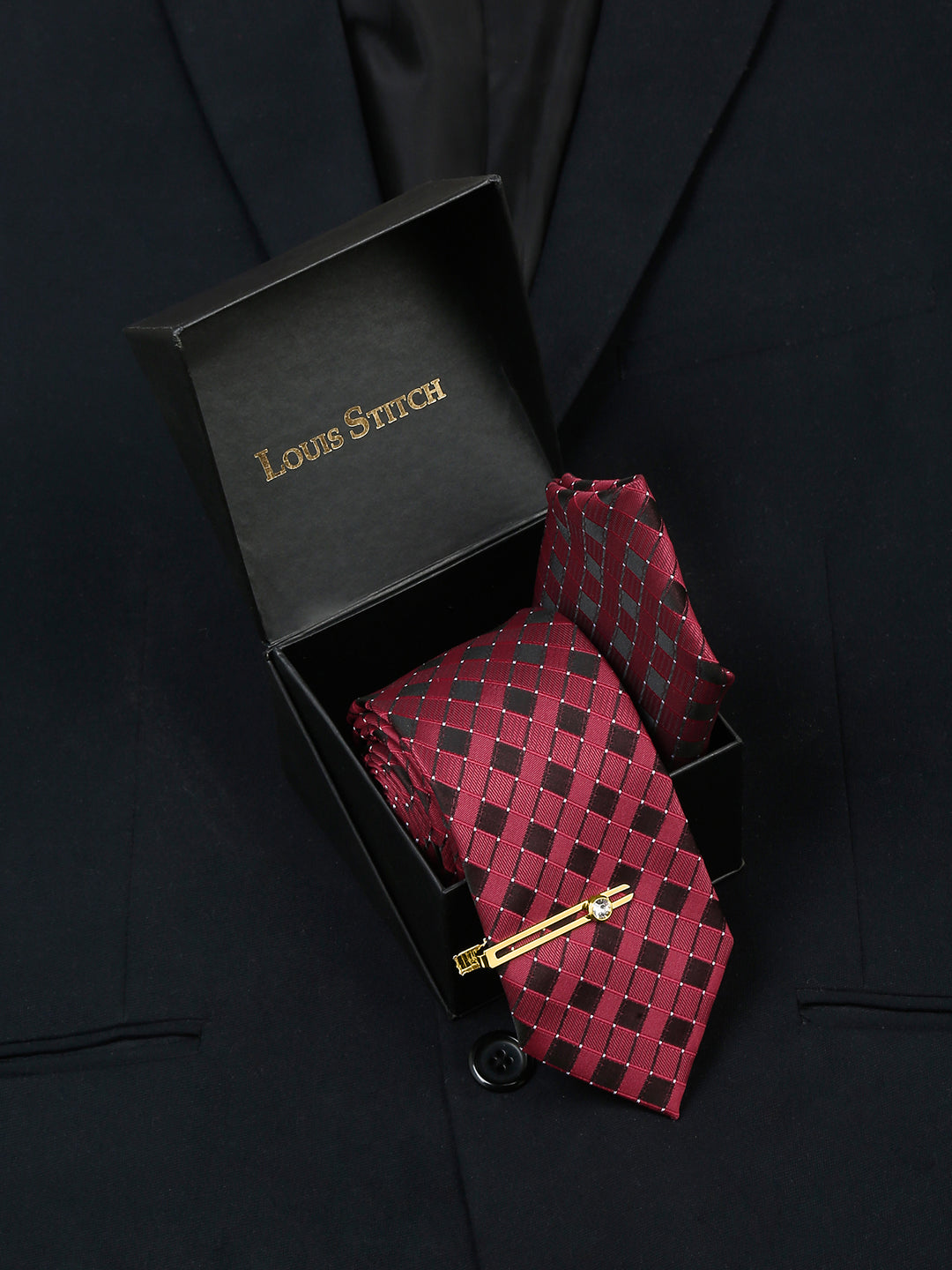 Admiral Rosewood Luxury Italian Silk Necktie Set