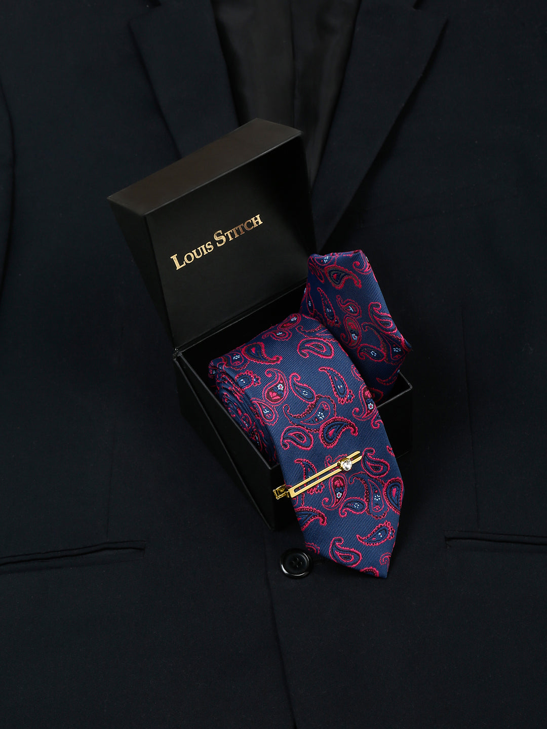 Admiral Violet Luxury Italian Silk Necktie Set