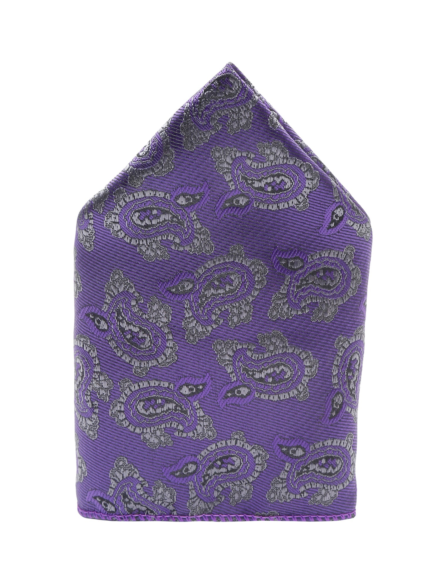 Iris Purple Luxury Italian Silk Necktie Set With Pocket Square Cufflinks Brooch Gold Tie pin