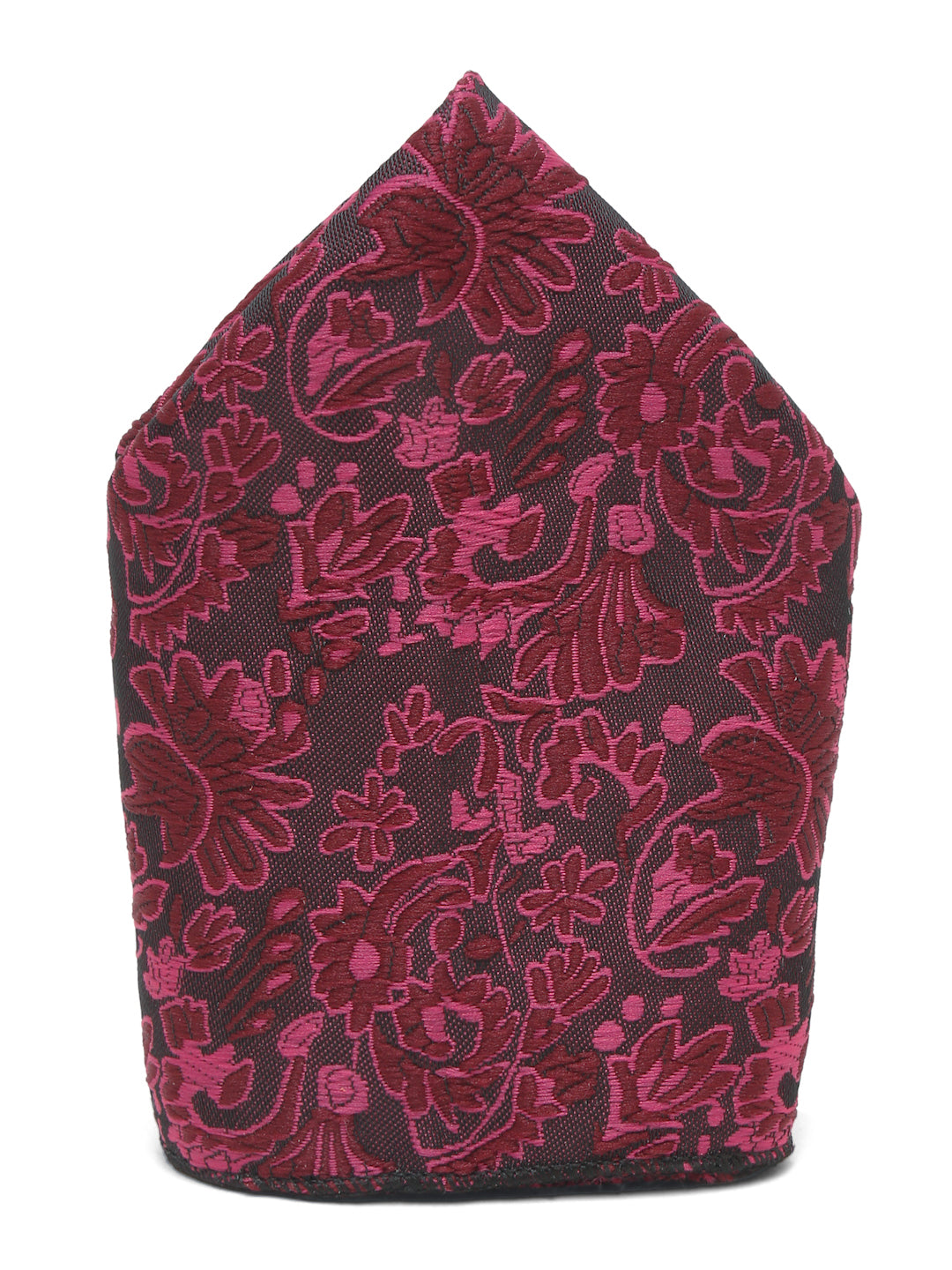 Burgundy Luxury Italian Silk Necktie Set With Pocket Square Cufflinks Brooch Chrome Tie pin