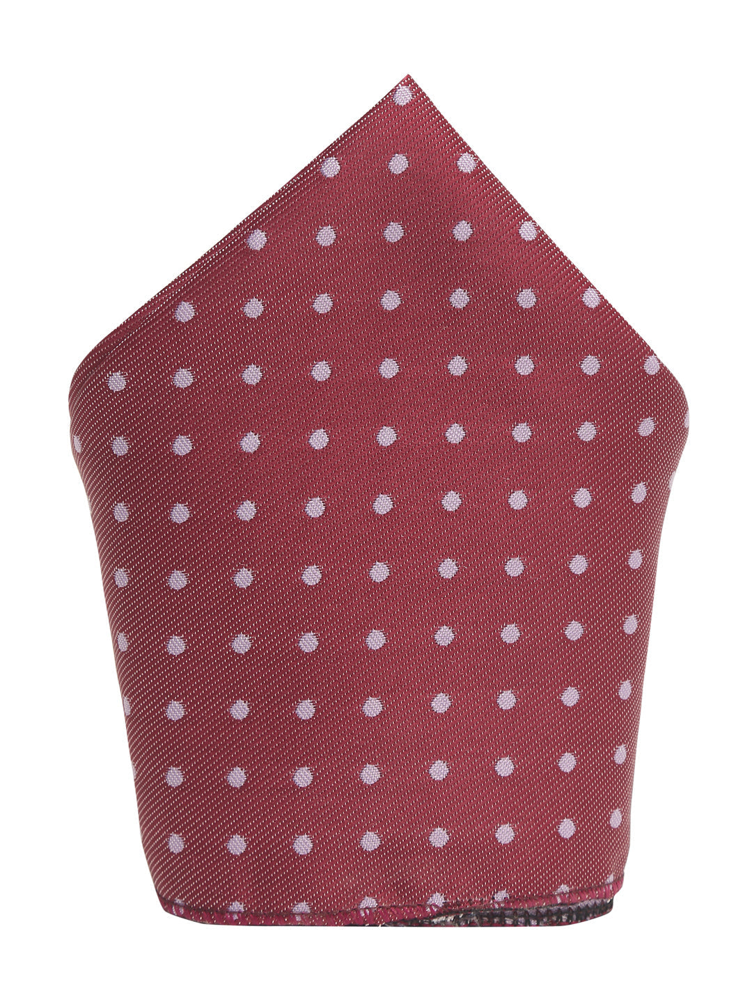 Polka Rosewood Luxury Italian Silk Necktie Set With Pocket Square Cufflinks Brooch Gold Tie pin