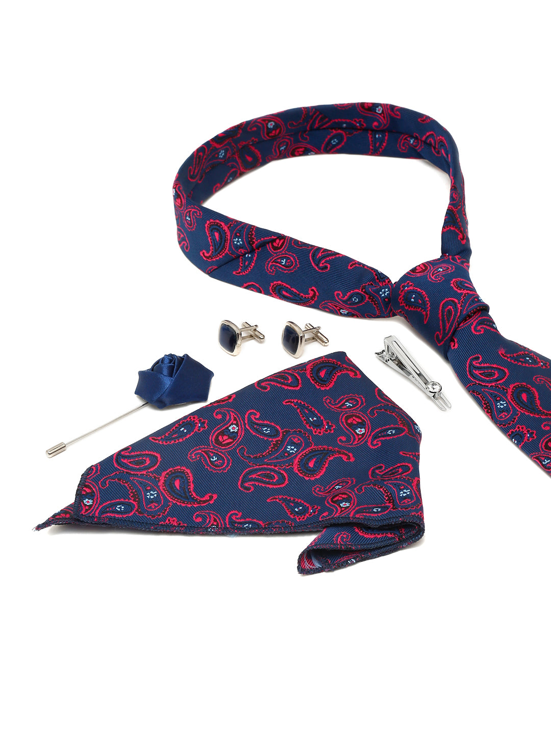 Admiral Violet Luxury Italian Silk Necktie Set