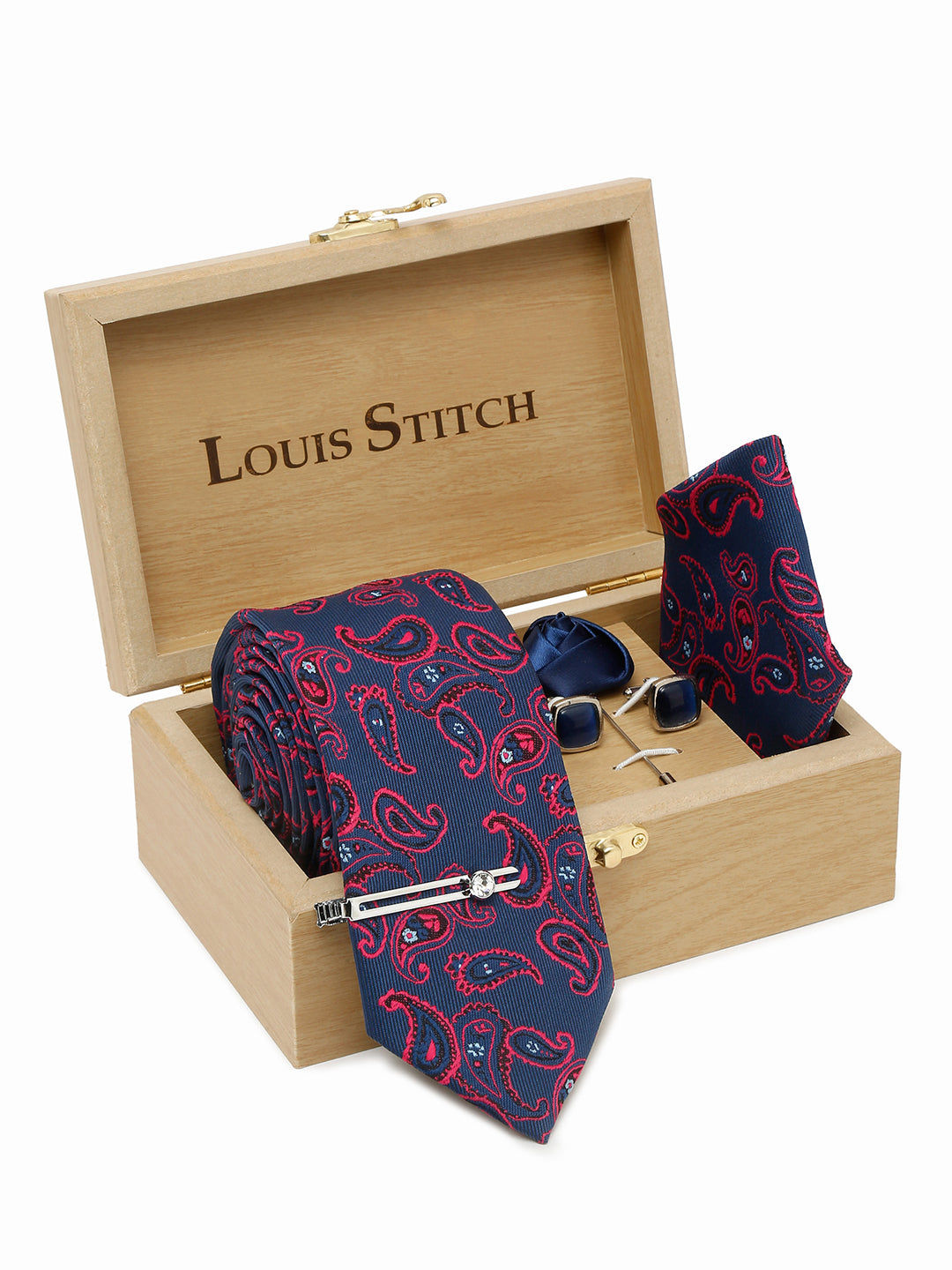 Admiral Violet Luxury Italian Silk Necktie Set