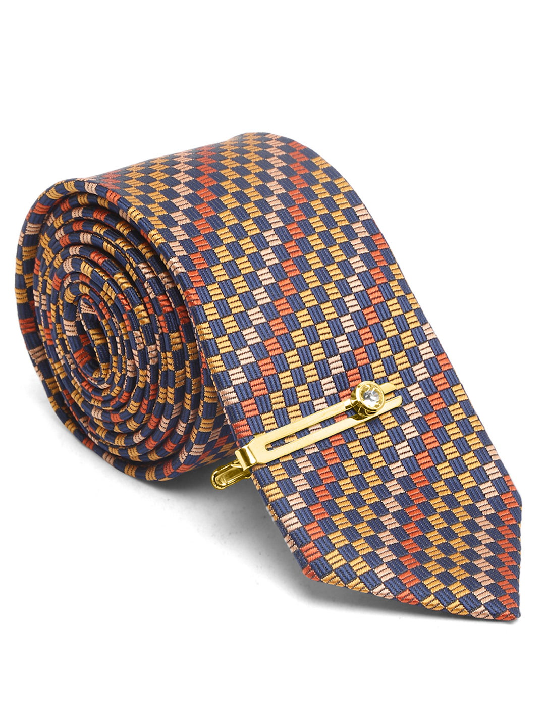 Munsell Yellow Luxury Italian Silk Necktie Set With Pocket Square Cufflinks Brooch Gold Tie pin