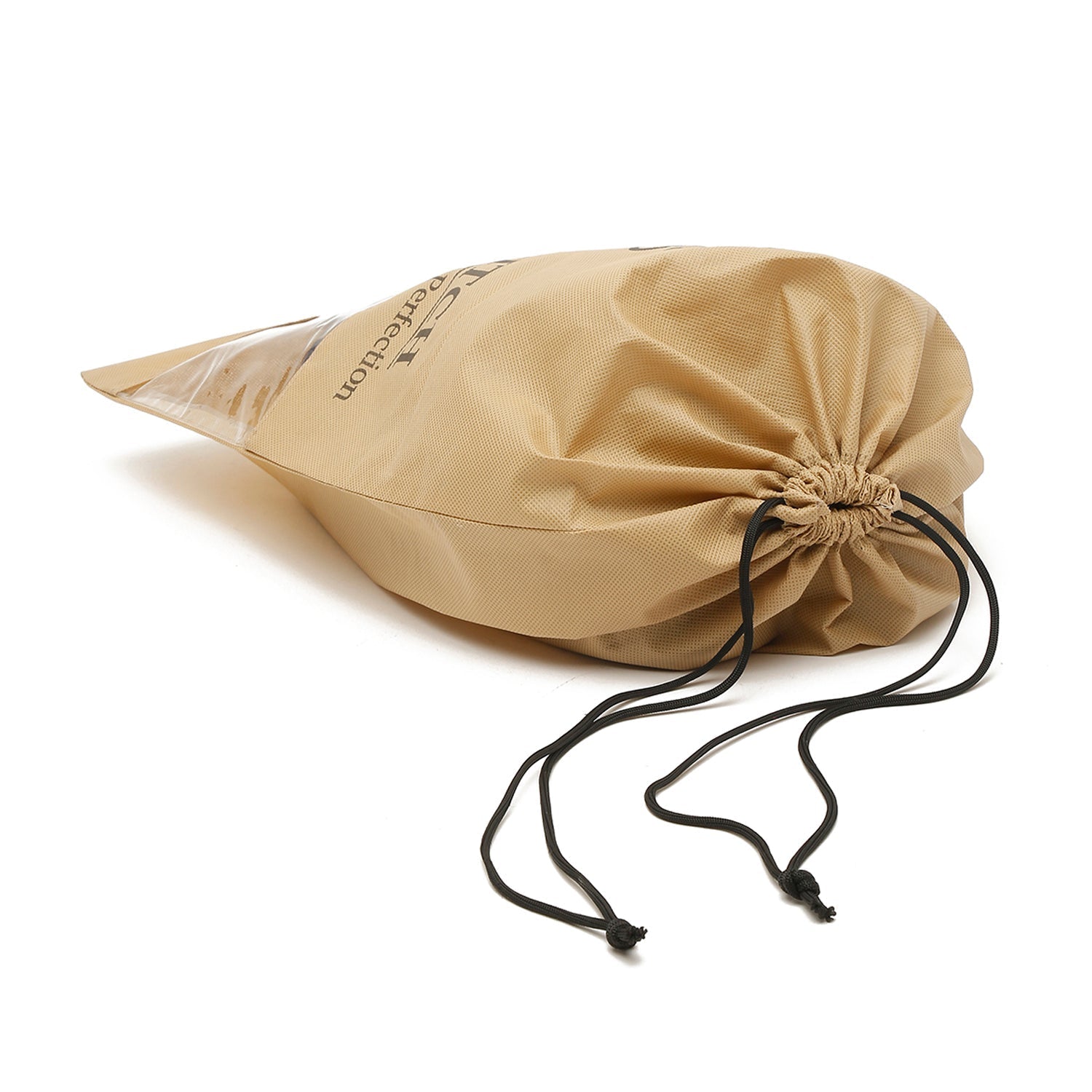 Non Woven Shoe Bag Pack Of  12 Beige See-Thru