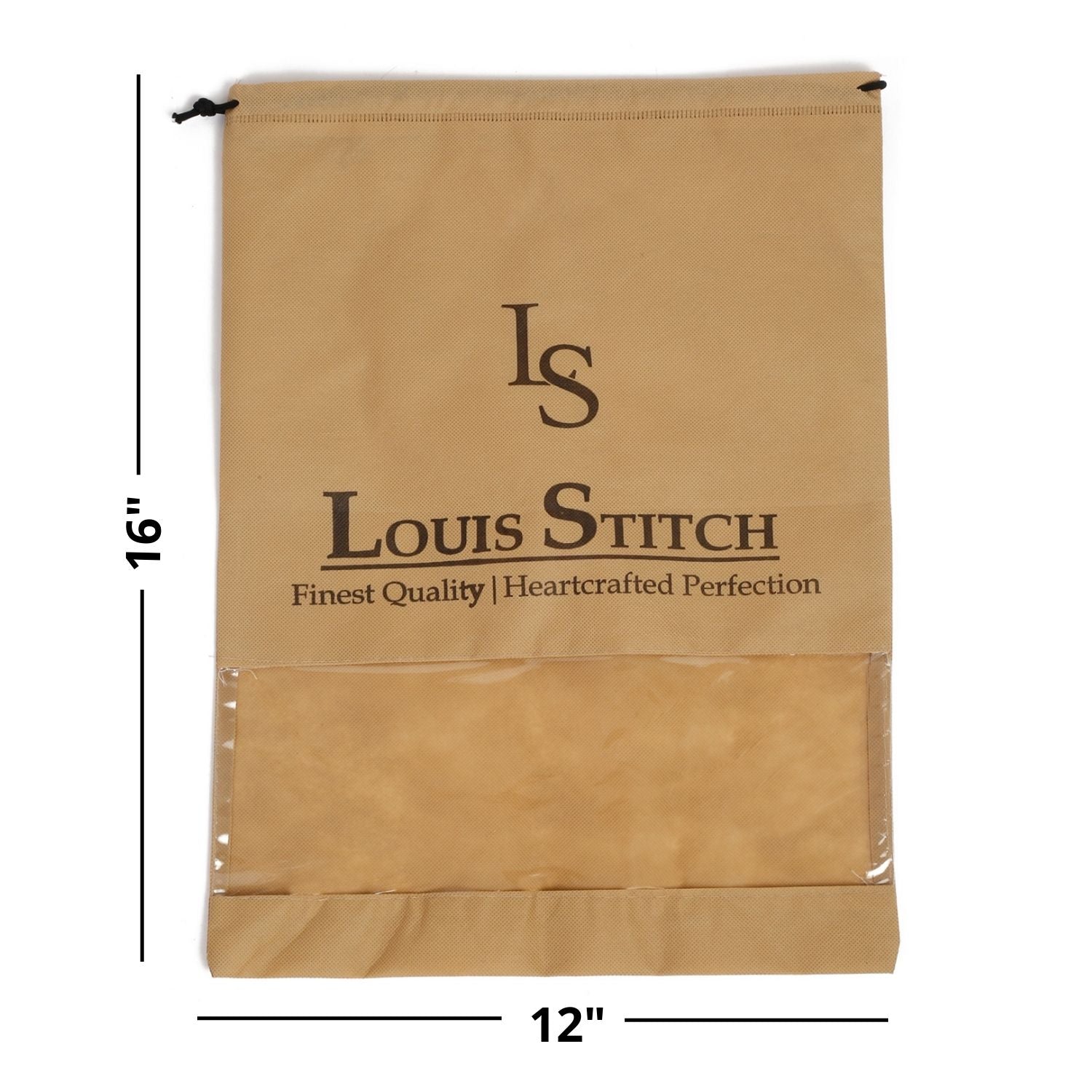 Non Woven Shoe Bag Pack Of  12 Beige See-Thru