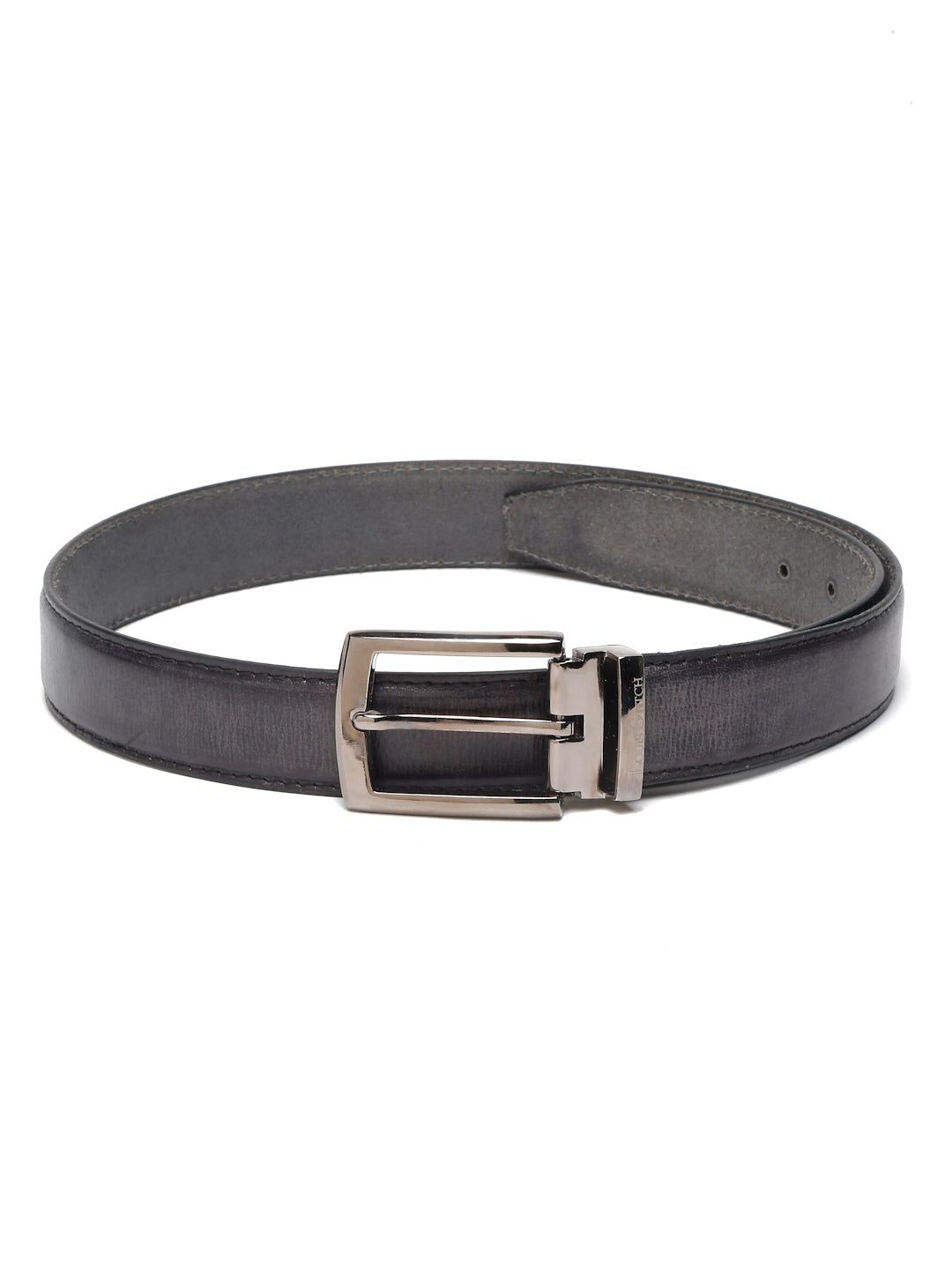 LOUIS STITCH Men's Olive Black Italian Raw Leather Belt Premium Hand Padded Casual Belts for Men