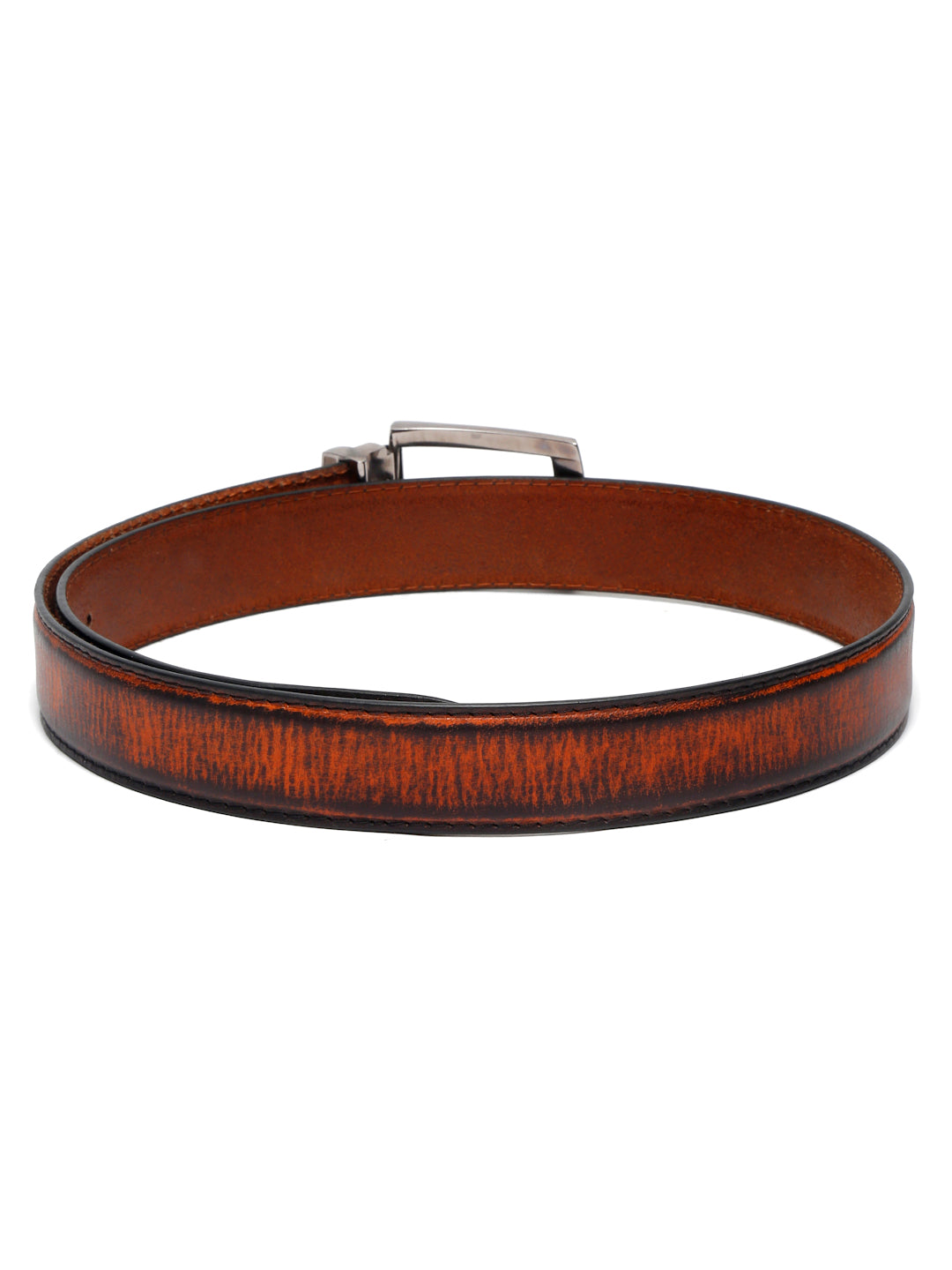 LOUIS STITCH Men's Russet tan Italian Raw Leather Belt Premium Hand Padded Casual Belts for Men